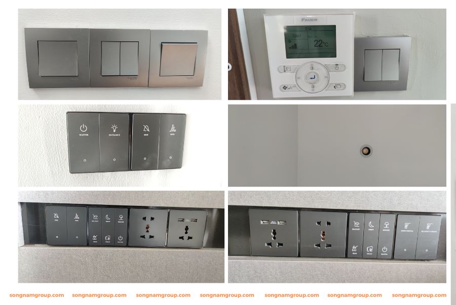 BỘ SẢN PHẨM CÔNG TẮC Ổ CẮM CHO PHÒNG KHÁCH SẠN THÔNG MINH