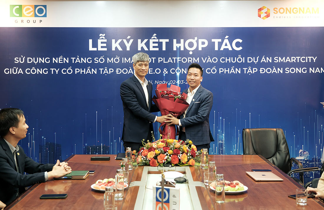 Tập đoàn CEO hợp tác với Song Nam Group sử dụng nền tảng số mở IMAX IoT Platform cho chuỗi dự án Smartcity